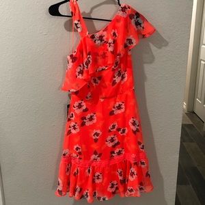 Express orange floral dress